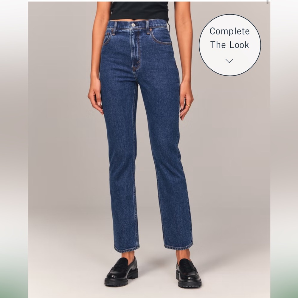 Abercrombie ultra high rise ankle straight